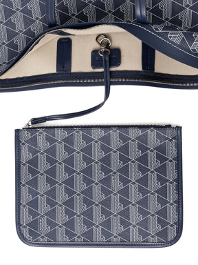 bolsa tote com padrão de monograma