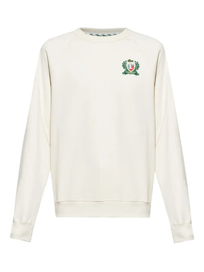 Sweet branco embroidered-emblem sweatshirt