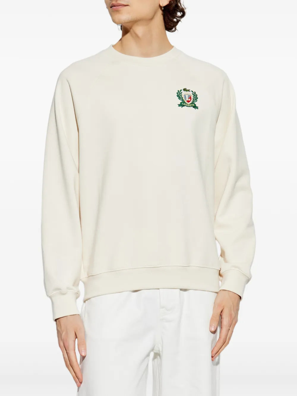 Sweet branco embroidered-emblem sweatshirt