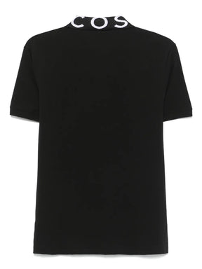 Camisa polo preto com logo jacquard