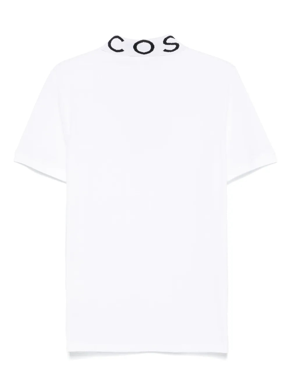 Camisa polo branco com logo jacquard