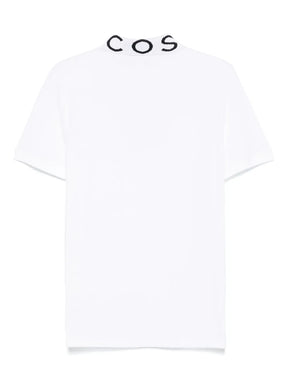 Camisa polo branco com logo jacquard