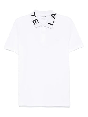 Camisa polo branco com logo jacquard