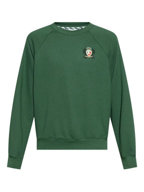 Sweet verde embroidered-emblem sweatshirt