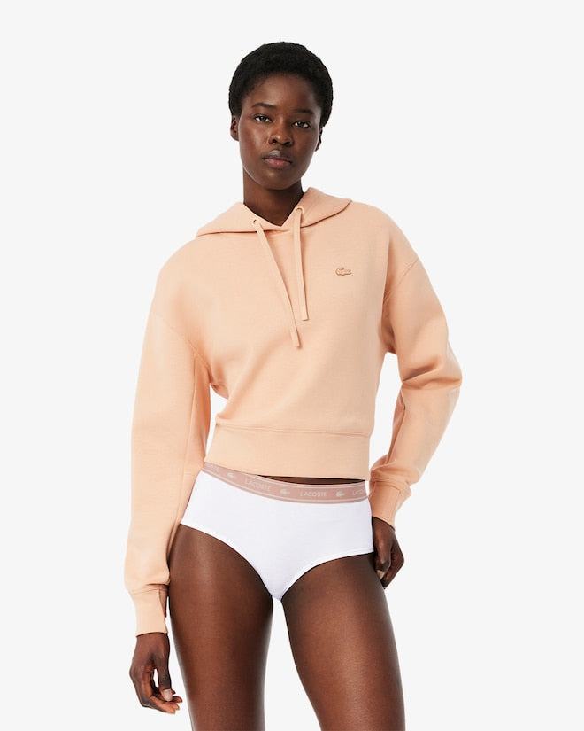 Shorts de algodão elástico com cós com logotipo