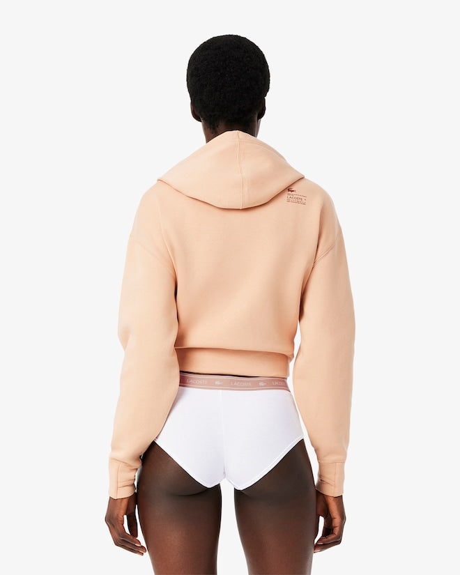 Shorts de algodão elástico com cós com logotipo