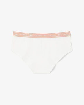 Shorts de algodão elástico com cós com logotipo