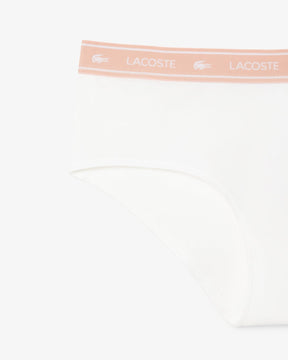 Shorts de algodão elástico com cós com logotipo