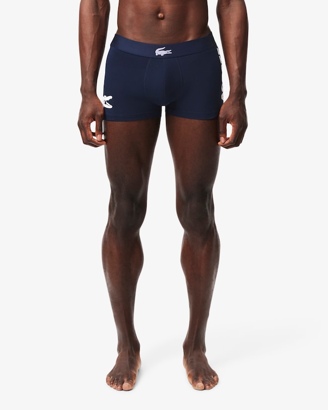 Pacote com 3 cuecas de algodão elástico