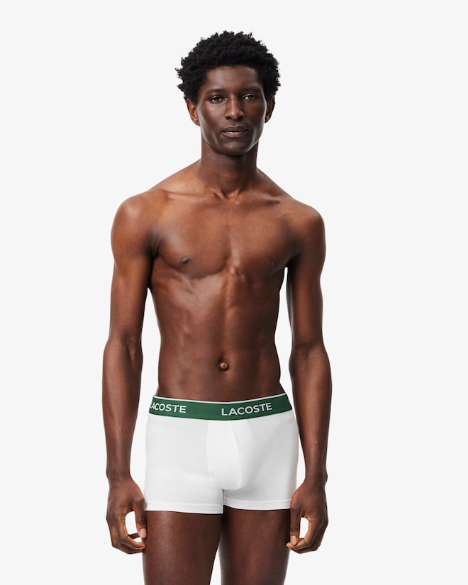 Pacote com 3 cuecas de algodão elástico