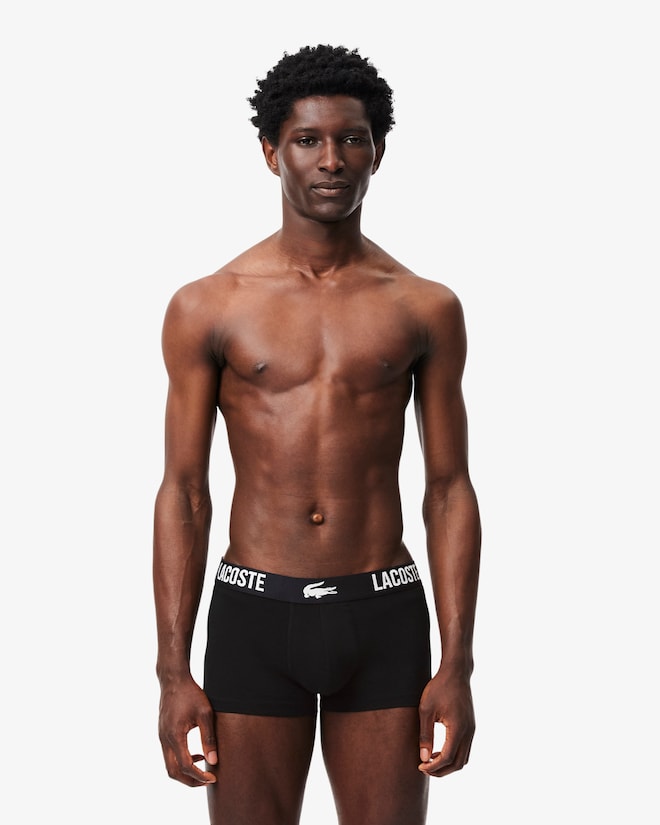 Pacote com 3 cuecas de algodão elástico