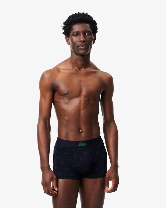 Pacote com 3 boxers com estampa de crocodilo