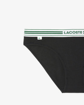 Cuecas de algodão elástico com cós contrastante