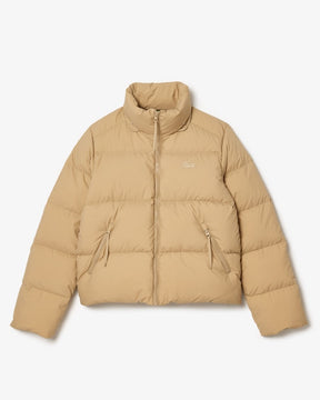 Jaqueta acolchoada com capuz e corte solto