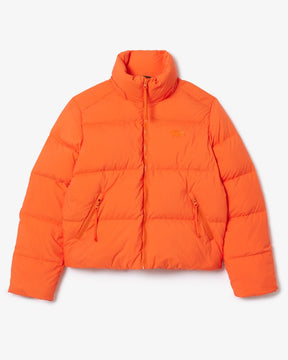 Jaqueta acolchoada com capuz e corte solto