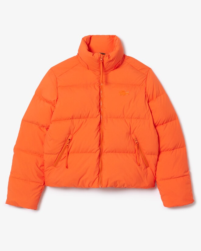 Jaqueta acolchoada com capuz e corte solto