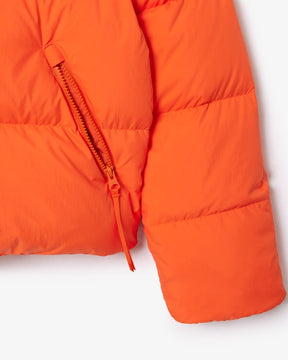 Jaqueta acolchoada com capuz e corte solto