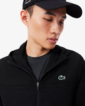 Casaco preto Desportivo repelente à água com logo