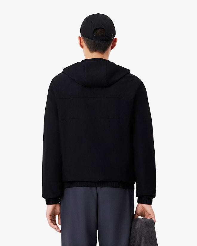 Casaco preto Desportivo repelente à água com logo