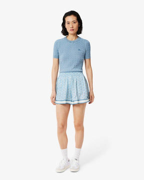 Shorts fluidos com estampa de monograma