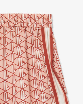 Shorts fluidos com estampa de monograma