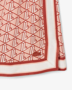 Shorts fluidos com estampa de monograma