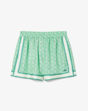 Shorts fluidos com estampa de monograma