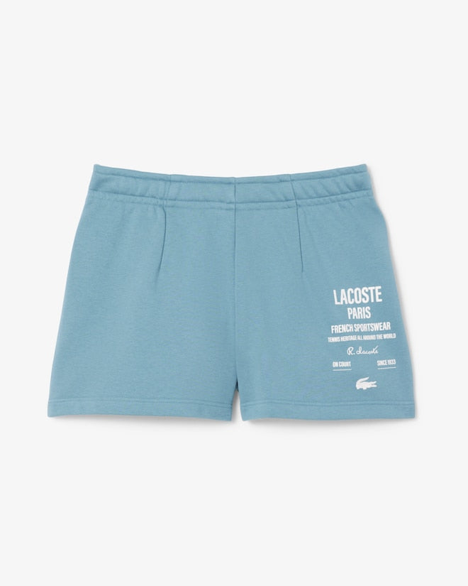 Shorts de pelúcia plissados