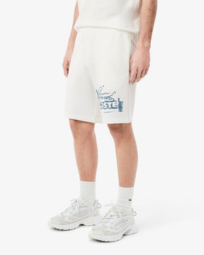 Shorts de lã de algodão gráfico