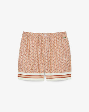 Shorts leves com estampa de monograma