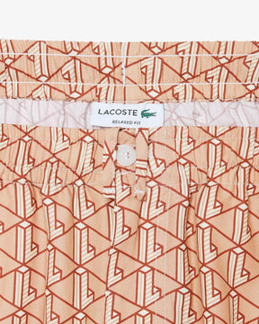 Shorts leves com estampa de monograma