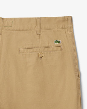 Calças chino de algodão de corte regular