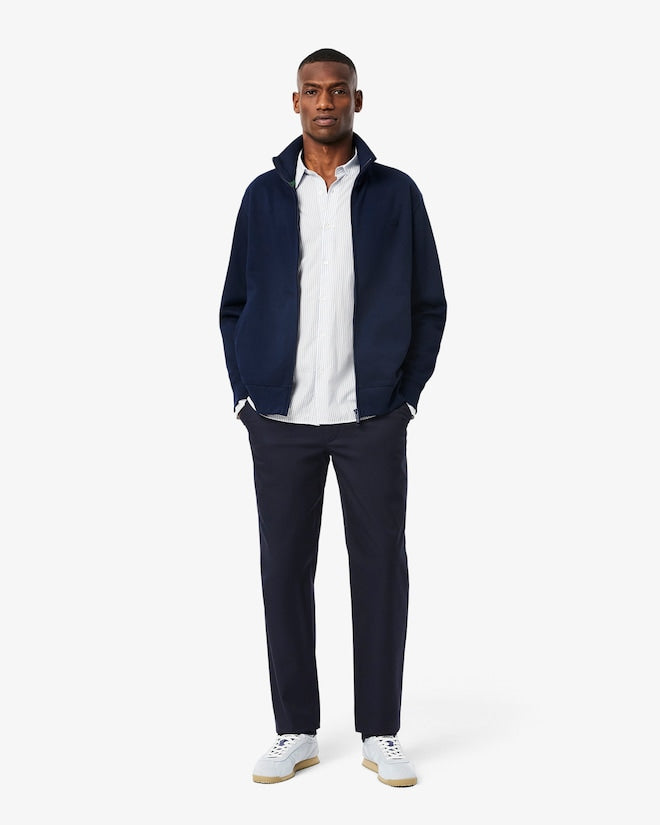 Calças chino de algodão de corte regular