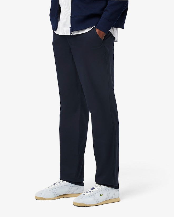 Calças chino de algodão de corte regular