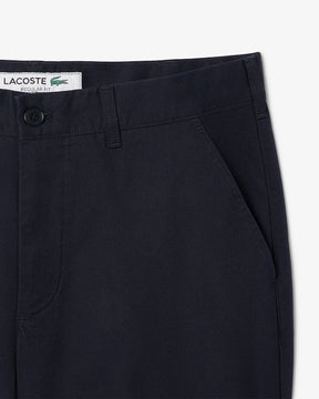 Calças chino de algodão de corte regular