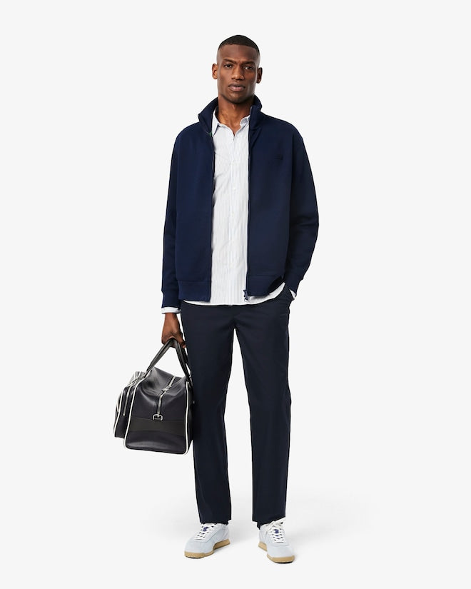 Calças chino de algodão de corte regular