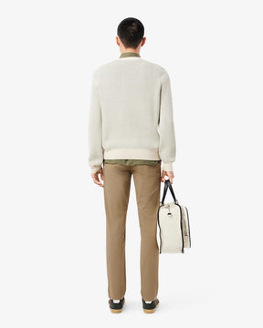 Calça chino de algodão elástico slim fit