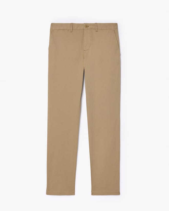Calça chino de algodão elástico slim fit