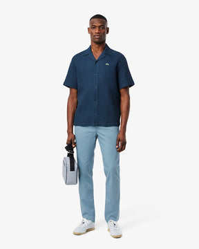 Calça chino de algodão elástico slim fit