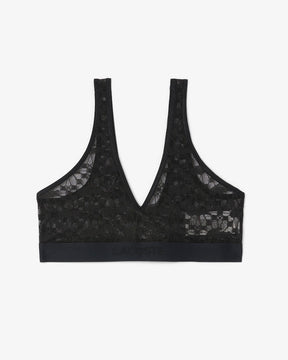 Sutiã bralette de renda com logotipo