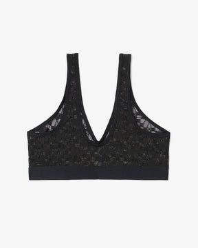 Sutiã bralette de renda com logotipo