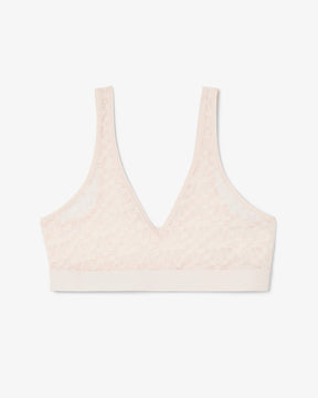 Sutiã bralette de renda com logotipo