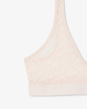 Sutiã bralette de renda com logotipo