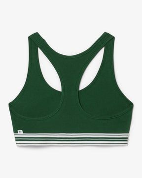 Sutiã bralette de algodão elástico com fita contrastante