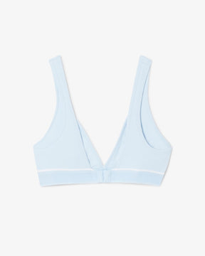 Bralette triangular de algodão canelado