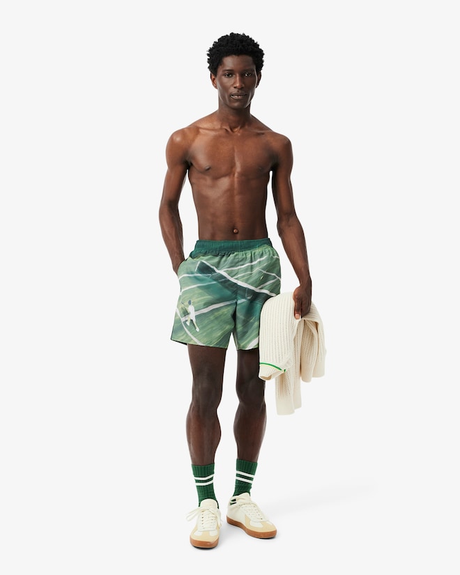 Shorts de banho de comprimento médio e secagem rápida