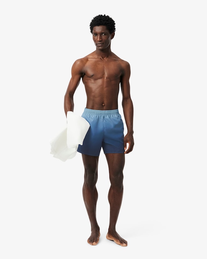 Shorts de banho com estampa degradê