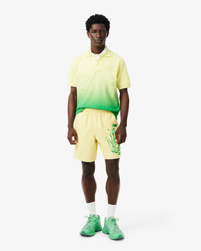 Shorts de banho longos com detalhes da marca