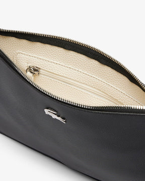 Bolsa pequena Anna em piqué de lona revestida