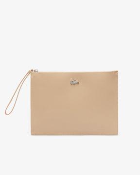 Bolsa pequena Anna em piqué de lona revestida